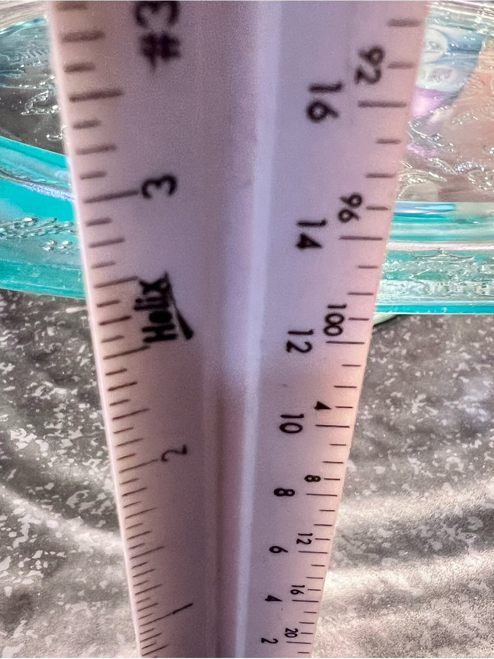 Embossed Glass Serving Platter - Aqua Green - Picture 7 of 9